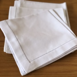 Kit Guardanapo Ponto Ajour 40cm x 40cm Argivai Branco 4 peças