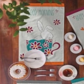 Kit Pano de Copa Felpudo Teka Primore Estampas Coelhos 6 Pçs Kit Pano de Copa Felpudo Teka Primore Estampas Coelhos 6 Pçs