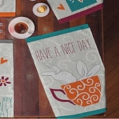 Kit Pano de Copa Felpudo Teka Primore Estampas Coelhos 6 Pçs Kit Pano de Copa Felpudo Teka Primore Estampas Coelhos 6 Pçs