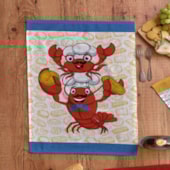 Kit Pano de Copa Felpudo Teka Primore Estampas Lagostas 6 Pçs Kit Pano de Copa Felpudo Teka Primore Estampas Lagostas 6 Pçs