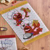 Kit Pano de Copa Felpudo Teka Primore Estampas Lagostas 6 Pçs Kit Pano de Copa Felpudo Teka Primore Estampas Lagostas 6 Pçs