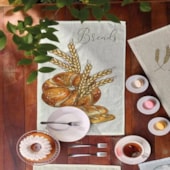 Kit Pano de Copa Felpudo Teka Primore Estampas Pães 6 Pçs Kit Pano de Copa Felpudo Teka Primore Estampas Pães 6 Pçs