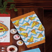 Kit Pano de Copa Felpudo Teka Primore Estampas Pizza 6 Pçs Kit Pano de Copa Felpudo Teka Primore Estampas Pizza 6 Pçs