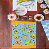 Kit Pano de Copa Felpudo Teka Primore Estampas Pizza 6 Pçs Kit Pano de Copa Felpudo Teka Primore Estampas Pizza 6 Pçs