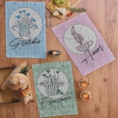 Kit Pano de Copa Felpudo Teka Primore Estampas Sentimentos 6 Pçs Kit Pano de Copa Felpudo Teka Primore Estampas Sentimentos 6 Pçs