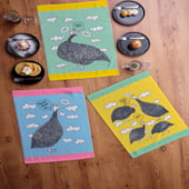 Kit Pano de Copa Teka Fiori Angolas e Abóboras 6 Pçs Kit Pano de Copa Teka Fiori Angolas e Abóboras 6 Pçs