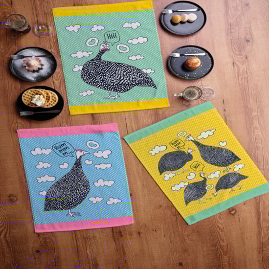 Kit Pano de Copa Teka Fiori Angolas e Abóboras 6 Pçs Kit Pano de Copa Teka Fiori Angolas e Abóboras 6 Pçs