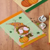 Kit Pano de Copa Teka Fiori Angolas e Abóboras 6 Pçs Kit Pano de Copa Teka Fiori Angolas e Abóboras 6 Pçs