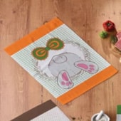 Kit Pano de Copa Teka Fiori Bunnys e Café da Manhã 6 Peças Kit Pano de Copa Teka Fiori Bunnys e Café da Manhã 6 Peças