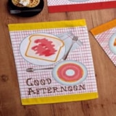 Kit Pano de Copa Teka Fiori Bunnys e Café da Manhã 6 Peças Kit Pano de Copa Teka Fiori Bunnys e Café da Manhã 6 Peças