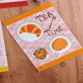 Kit Pano de Copa Teka Fiori Bunnys e Café da Manhã 6 Peças Kit Pano de Copa Teka Fiori Bunnys e Café da Manhã 6 Peças