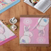 Kit Pano de Copa Teka Fiori Bunnys e Geléia 6 Peças Kit Pano de Copa Teka Fiori Bunnys e Geléia 6 Peças