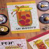 Kit Pano de Copa Teka Fiori Bunnys e Geléia 6 Peças Kit Pano de Copa Teka Fiori Bunnys e Geléia 6 Peças