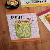 Kit Pano de Copa Teka Fiori Bunnys e Geléia 6 Peças Kit Pano de Copa Teka Fiori Bunnys e Geléia 6 Peças