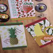 Kit Pano de Copa Teka Fiori Cooking Time e Frutas 6 Pçs Kit Pano de Copa Teka Fiori Cooking Time e Frutas 6 Pçs