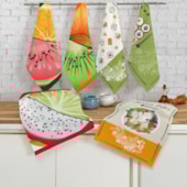 Kit Pano de Copa Teka Fiori Frutas e Sushi 6 Peças Kit Pano de Copa Teka Fiori Frutas e Sushi 6 Peças