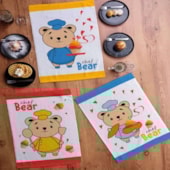 Kit Pano de Copa Teka Fiori Frutos do Mar e Bear 6 Pçs Kit Pano de Copa Teka Fiori Frutos do Mar e Bear 6 Pçs