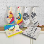 Kit Pano de Copa Teka Fiori Galinhas e Cozinha 6 Peças Kit Pano de Copa Teka Fiori Galinhas e Cozinha 6 Peças