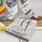 Kit Pano de Copa Teka Fiori Galinhas e Cozinha 6 Peças Kit Pano de Copa Teka Fiori Galinhas e Cozinha 6 Peças