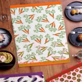 Kit Pano de Copa Teka Fiori Gatinho e Legumes 6 Peças Kit Pano de Copa Teka Fiori Gatinho e Legumes 6 Peças