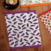 Kit Pano de Copa Teka Fiori Gatinho e Legumes 6 Peças Kit Pano de Copa Teka Fiori Gatinho e Legumes 6 Peças