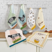 Kit Pano de Copa Teka Fiori Kitchen e Bee 6 Peças Kit Pano de Copa Teka Fiori Kitchen e Bee 6 Peças