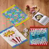 Kit Pano de Copa Teka Fiori Pop Corn e Donuts 6 Pçs Kit Pano de Copa Teka Fiori Pop Corn e Donuts 6 Pçs