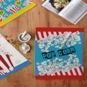 Kit Pano de Copa Teka Fiori Pop Corn e Donuts 6 Pçs Kit Pano de Copa Teka Fiori Pop Corn e Donuts 6 Pçs