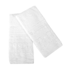 Kit Toalha Social Crystal Buettner Renascence Branco Kit Toalha Social Crystal Buettner Renascence Branco