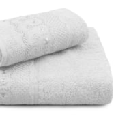 Kit Toalhas Banho e Rosto Bordare 2 Peças Branco