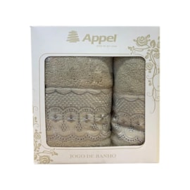 Kit Toalhas Banho e Rosto Bordare 2 Peças Camel Kit Toalhas Banho e Rosto Bordare 2 Peças Camel