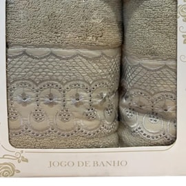 Kit Toalhas Banho e Rosto Bordare 2 Peças Camel Kit Toalhas Banho e Rosto Bordare 2 Peças Camel