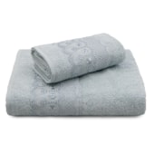 Kit Toalhas Banho e Rosto Bordare 2 Peças Cinza Vapor