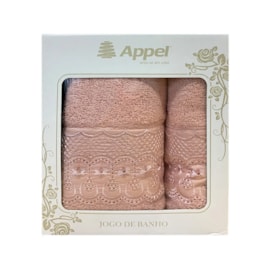 Kit Toalhas Banho e Rosto Bordare 2 Peças Rosa Pele Kit Toalhas Banho e Rosto Bordare 2 Peças Rosa Pele