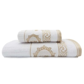 Kit Toalhas Banho e Rosto Emocione 2 Peças Cor: Branco Kit Toalhas Banho e Rosto Emocione 2 Peças Cor: Branco