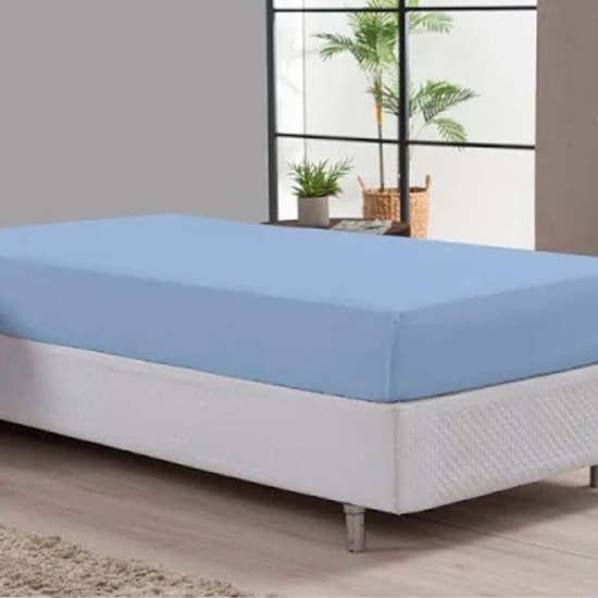 Lençol Avulso Casal Com Elástico Andreza Percal 200 Fios