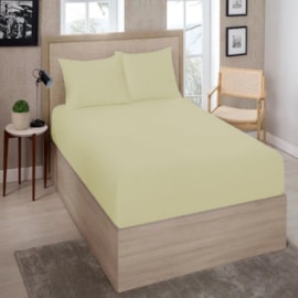 Lençol Avulso Casal Com Elástico Premium 180 Fios Bege Escuro Lençol Avulso Casal Com Elástico Premium 180 Fios Bege Escuro