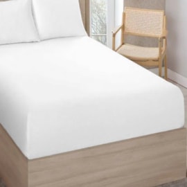 Lençol Avulso Casal Com Elástico Premium 180 Fios Branco Lençol Avulso Casal Com Elástico Premium 180 Fios Branco