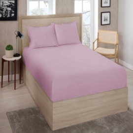 Lençol Avulso Casal Com Elástico Premium 180 Fios Rosè Lençol Avulso Casal Com Elástico Premium 180 Fios Rosè