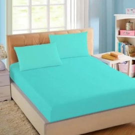 Lençol Avulso Casal Com Elástico Premium Percal 200 Fios Verde Lençol Avulso Casal Com Elástico Premium Percal 200 Fios Verde