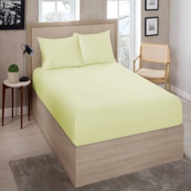 Lençol Avulso King Com Elástico Premium 180 Fios Amarelo Lençol Avulso King Com Elástico Premium 180 Fios Amarelo