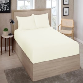 Lençol Avulso King Com Elástico Premium 180 Fios Amarelo Claro Lençol Avulso King Com Elástico Premium 180 Fios Amarelo Claro