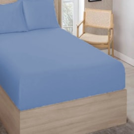 Lençol Avulso King Com Elástico Premium 180 Fios Azul Lençol Avulso King Com Elástico Premium 180 Fios Azul