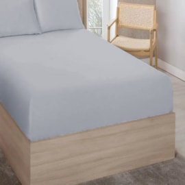 Lençol Avulso King Com Elástico Premium 180 Fios Cinza