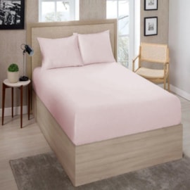 Lençol Avulso King Com Elástico Premium 180 Fios Pessêgo Lençol Avulso King Com Elástico Premium 180 Fios Pessêgo