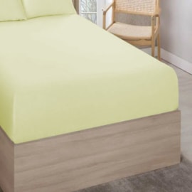 Lençol Avulso Queen Com Elástico Premium 180 Fios Amarelo Lençol Avulso Queen Com Elástico Premium 180 Fios Amarelo