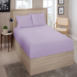 Lençol Avulso Queen Com Elástico Premium 180 Fios Lilas Lençol Avulso Queen Com Elástico Premium 180 Fios Lilas
