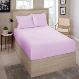 Lençol Avulso Queen Com Elástico Premium 180 Fios Rosa Lençol Avulso Queen Com Elástico Premium 180 Fios Rosa