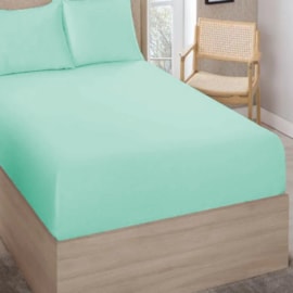 Lençol Avulso Queen Com Elástico Premium 180 Fios Verde Água Lençol Avulso Queen Com Elástico Premium 180 Fios Verde Água