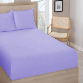 Lençol Avulso Solteiro Com Elástico Premium 180 Fios Lilas Lençol Avulso Solteiro Com Elástico Premium 180 Fios Lilas